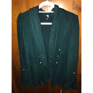 NWT Free People Emerald Green Blazer